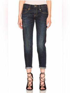 R13 Boy Skinny Mid Rise Jeans 27 Carlisle Wash| Designer | 90s Model